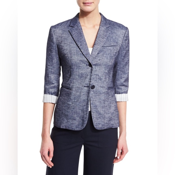 Theory -Linworth B Tierra Wash Jacket, Deep Denim medium 10 - Picture 2 of 15